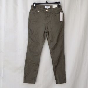 Ellen Tracy Green Stretch Skinny Capri 4